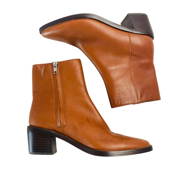 MADEWELL The Darcy Leather Ankle Boot in Cinnamon Tan Cognac Size 6 - Picture 4 of 9